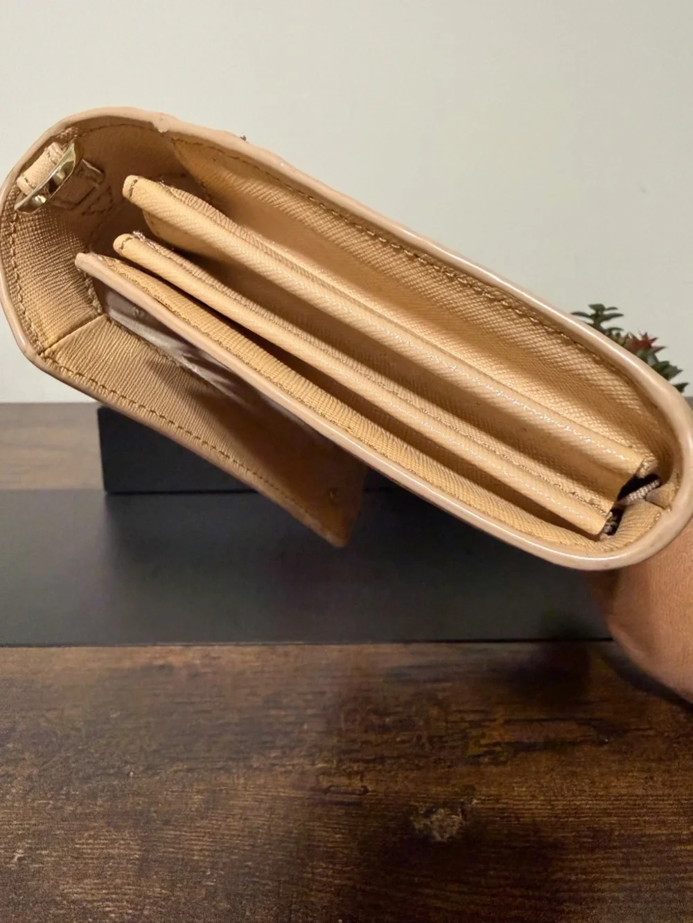 Tory Burch Beige Envelope Clutch